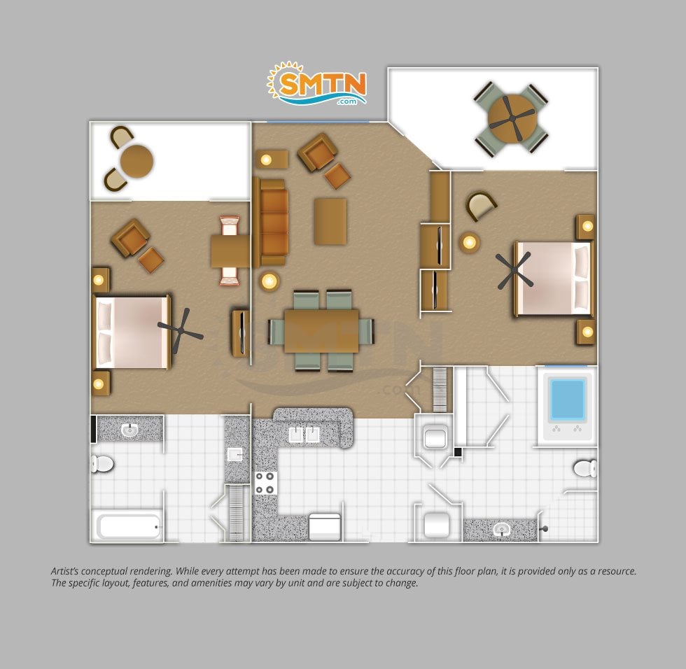 Map showing layout - Picture of Hilton Grand Vacations Club Grand